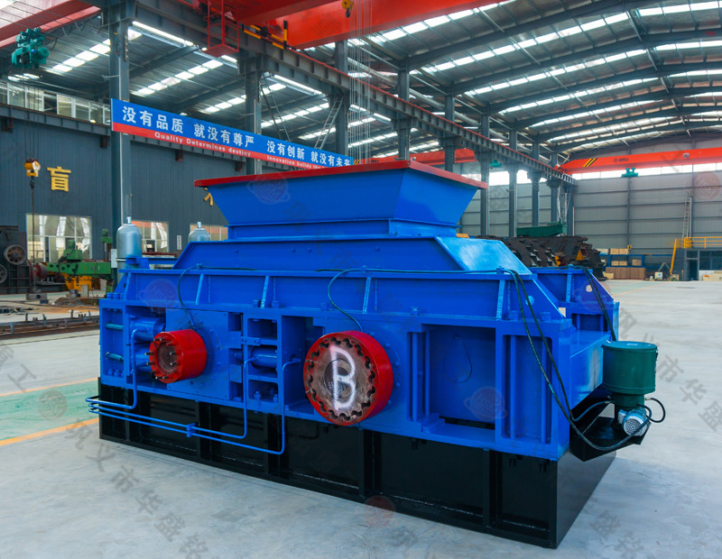 葉巖石破碎機，雙齒輥破碎機華盛銘重工試機